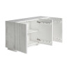 Buffet en résine blanche 140 cm 3 portes Lumina