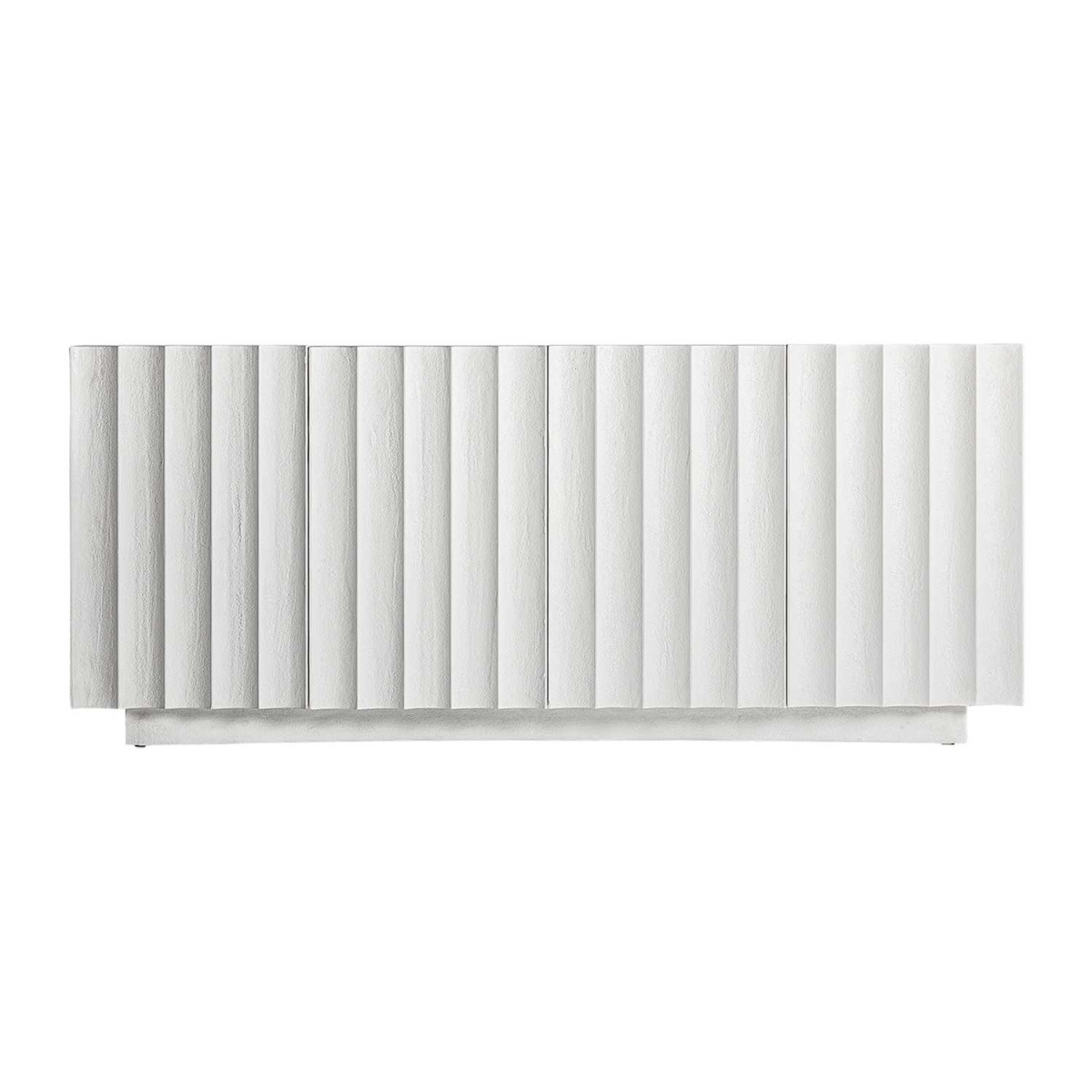 Buffet moderne en résine blanche 180 cm 4 portes Lumina