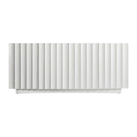 Buffet moderne en résine blanche 180 cm 4 portes Lumina