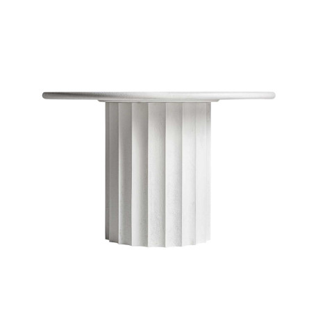Table ronde en résine blanche 120 cm Lumina