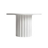 Table ronde en résine blanche 120 cm Lumina