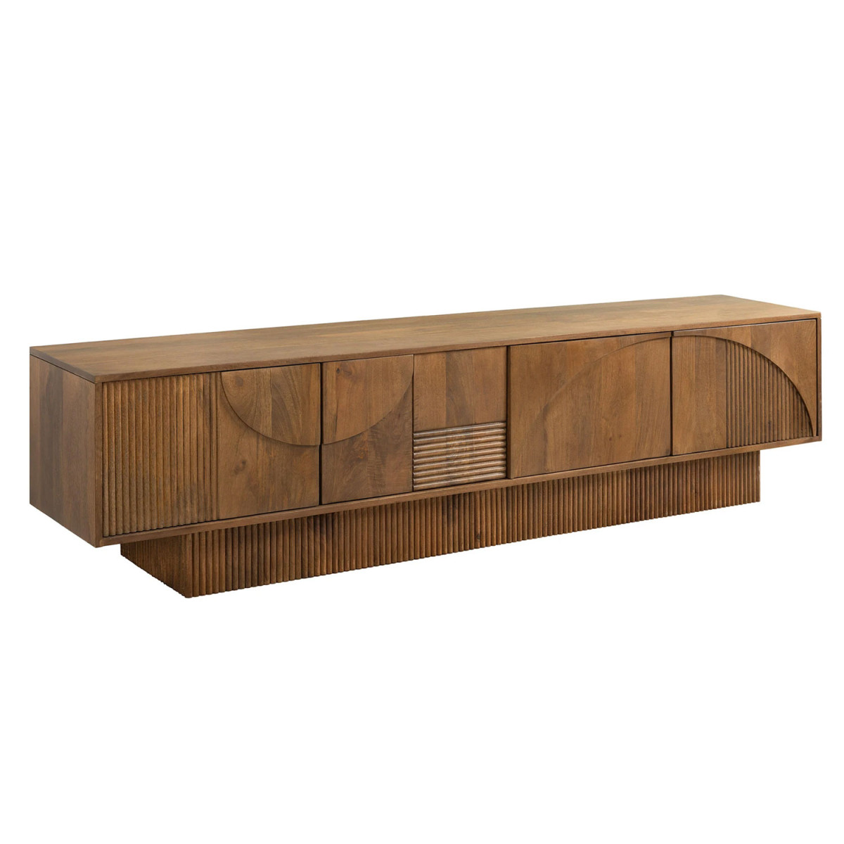 Meuble TV en manguier marron 4 portes Davis