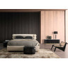 Lit blanc cassé en tissu bouclé 180x200 cm Aric
