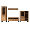 Ensemble TV moderne en bois chêne sauvage Jambo