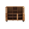 Buffet haut en bois 5 portes et 2 niches ouvertes Jambo
