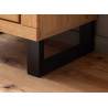 Vitrine 2 portes 199 cm en bois chêne sauvage Jambo