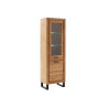 Vitrine 2 portes 199 cm en bois chêne sauvage Jambo