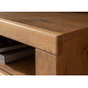 Meuble TV 2 niches et 2 tiroirs en bois chêne sauvage Jambo