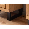 Meuble TV 2 niches et 2 tiroirs en bois chêne sauvage Jambo