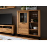 Buffet haut 140 cm bois et noir Jambo