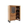 Buffet haut 140 cm bois et noir Jambo