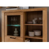 Buffet haut 140 cm bois et noir Jambo