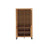 Vitrine 4 portes 199 cm en bois chêne sauvage Jambo