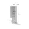 Colonne de rangement blanche pour lit vertical 140x200 cm Bed Concept