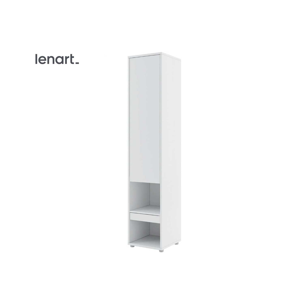 Colonne de rangement blanche pour lit vertical 140x200 cm Bed Concept