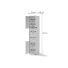 Colonne blanche 2 portes et 2 niches pour lit vertical 140x200 cm Bed Concept