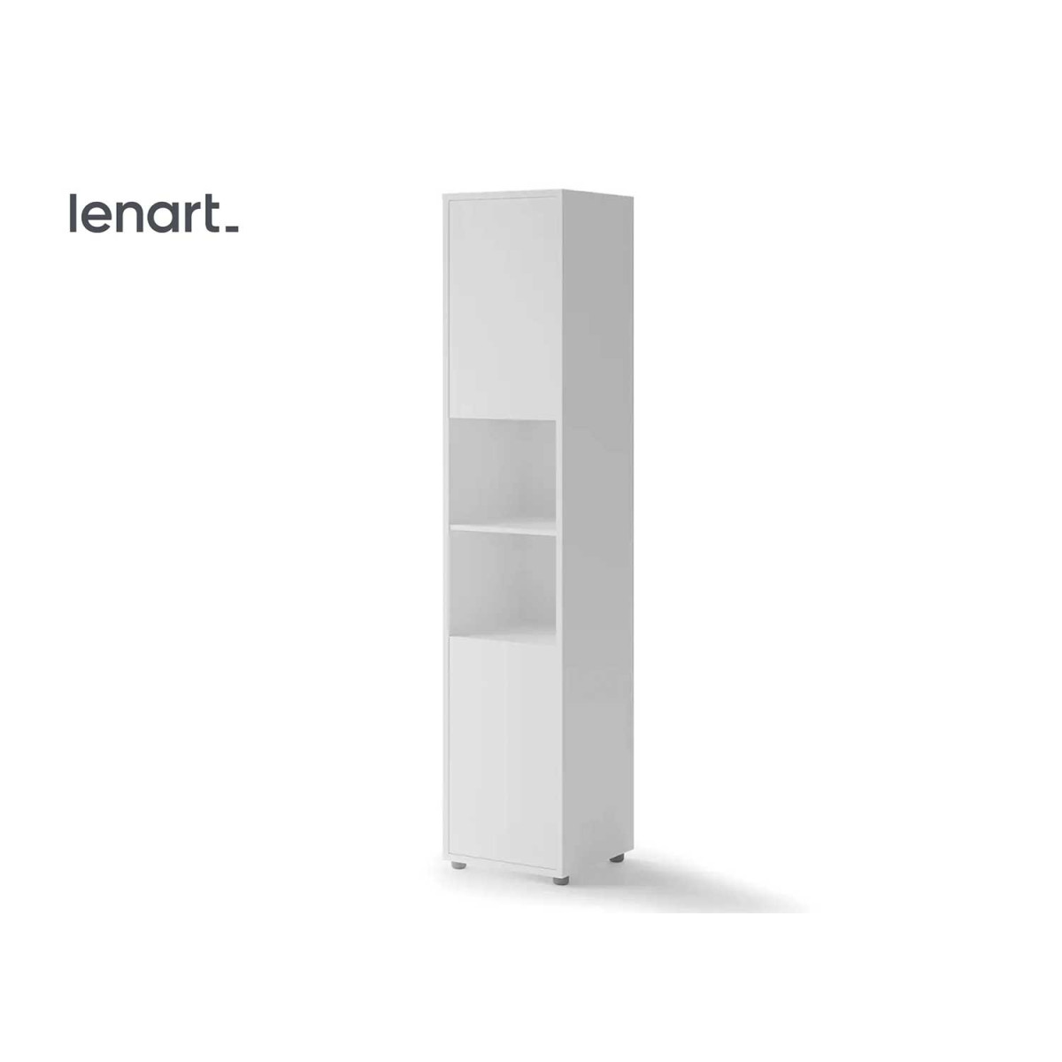 Colonne blanche 2 portes et 2 niches pour lit vertical 140x200 cm Bed Concept