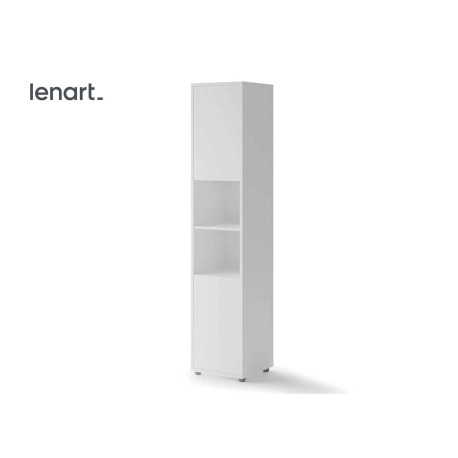 Colonne blanche 2 portes et 2 niches pour lit vertical 140x200 cm Bed Concept