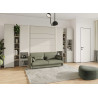 Colonne blanche 2 portes et 2 niches pour lit vertical 140x200 cm Bed Concept