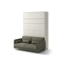 Canapé vert pour lit escamotable vertical 140x200 cm Bed Concept