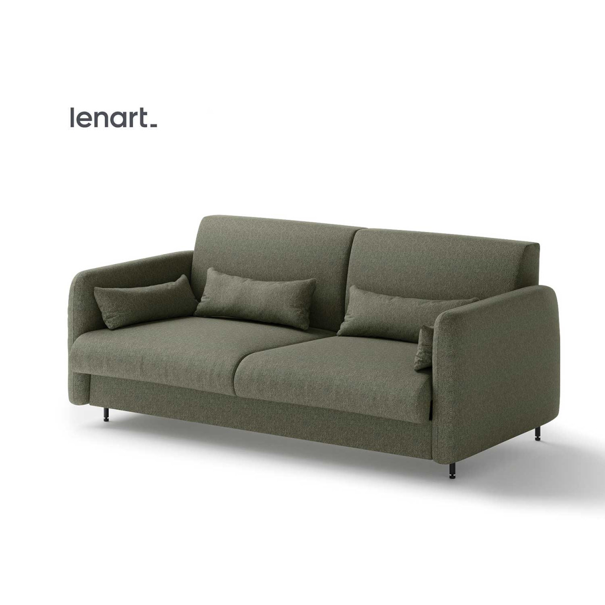 Canapé vert pour lit escamotable vertical 140x200 cm Bed Concept