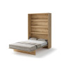 Lit mural double chêne artisan 140x200 cm Bed Concept