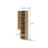 Colonne de rangement chêne artisan pour lit vertical 140x200 cm Bed Concept