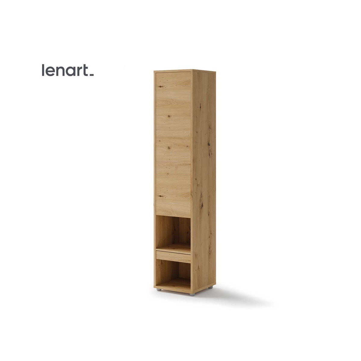 Colonne de rangement chêne artisan pour lit vertical 140x200 cm Bed Concept