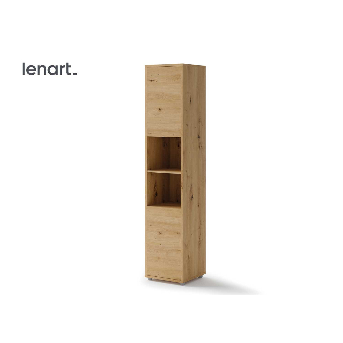 Colonne chêne artisan 2 portes et 2 niches pour lit vertical 140x200 cm Bed Concept
