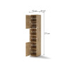 Colonne chêne artisan 2 portes et 2 niches pour lit vertical 140x200 cm Bed Concept