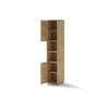 Colonne chêne artisan 2 portes et 2 niches pour lit vertical 140x200 cm Bed Concept