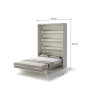 Lit escamotable vertical cachemire 140x200 cm Bed Concept