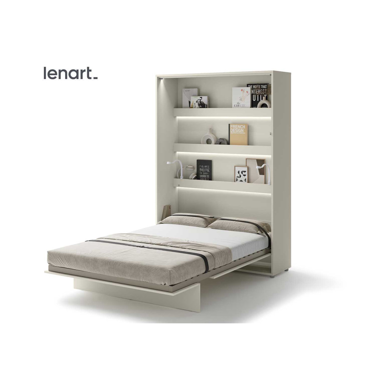 Lit escamotable vertical cachemire 140x200 cm Bed Concept