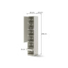Colonne de rangement cachemire pour lit vertical 140x200 cm Bed Concept