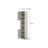 Colonne cachemire 2 portes et 2 niches pour lit vertical 140x200 cm Bed Concept