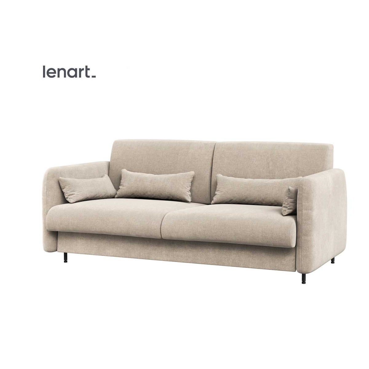 Canapé beige pour lit escamotable vertical 140x200 cm Bed Concept