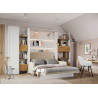 Canapé beige pour lit escamotable vertical 140x200 cm Bed Concept
