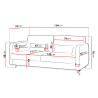 Canapé gris pour lit escamotable vertical 140x200 cm Bed Concept