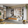 Canapé gris pour lit escamotable vertical 140x200 cm Bed Concept
