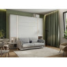 Canapé gris pour lit escamotable vertical 140x200 cm Bed Concept