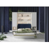 Canapé bleu pour lit escamotable vertical 140x200 cm Bed Concept