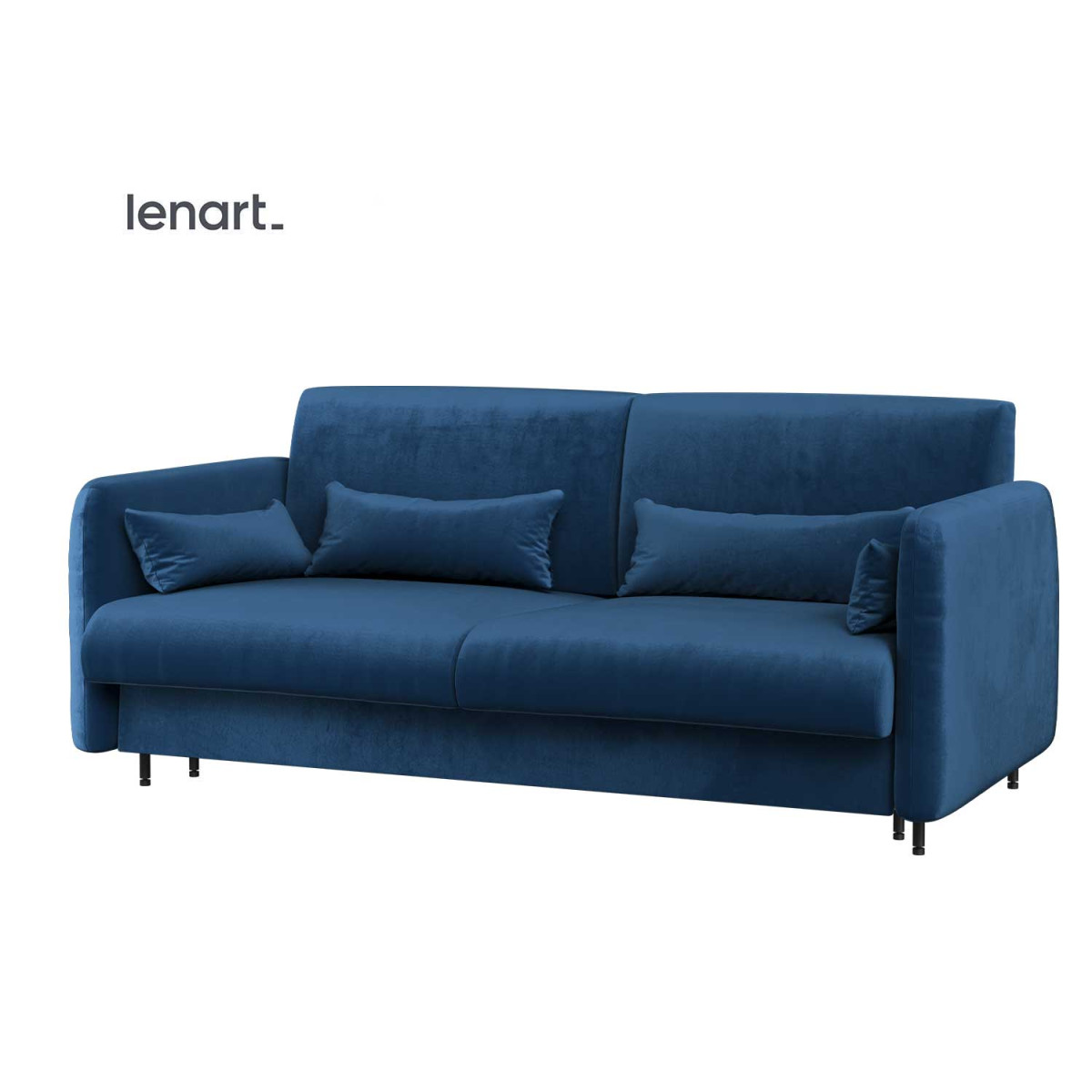Canapé bleu pour lit escamotable vertical 140x200 cm Bed Concept