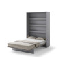 Lit gris escamotable vertical 140x200 cm Bed Concept
