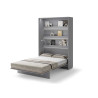 Lit gris escamotable vertical 140x200 cm Bed Concept