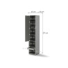 Colonne de rangement grise pour lit vertical 140x200 cm Bed Concept