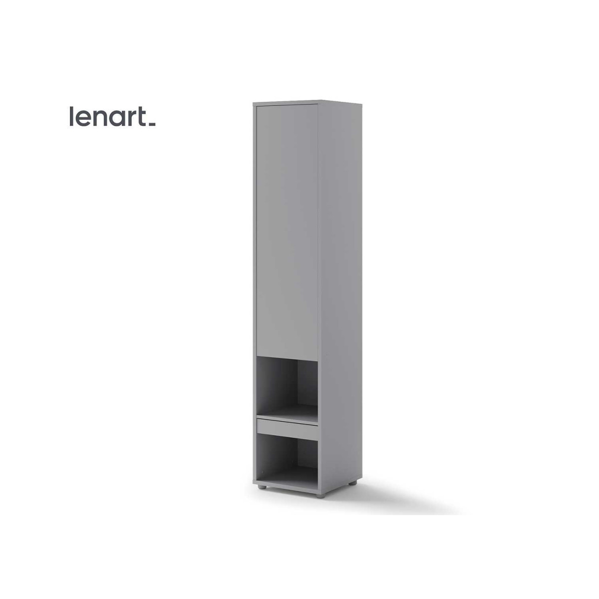 Colonne de rangement grise pour lit vertical 140x200 cm Bed Concept