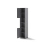 Colonne grise 2 portes et 2 niches pour lit vertical 140x200 cm Bed Concept
