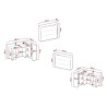 Bureau pliant blanc 115 cm Work Concept