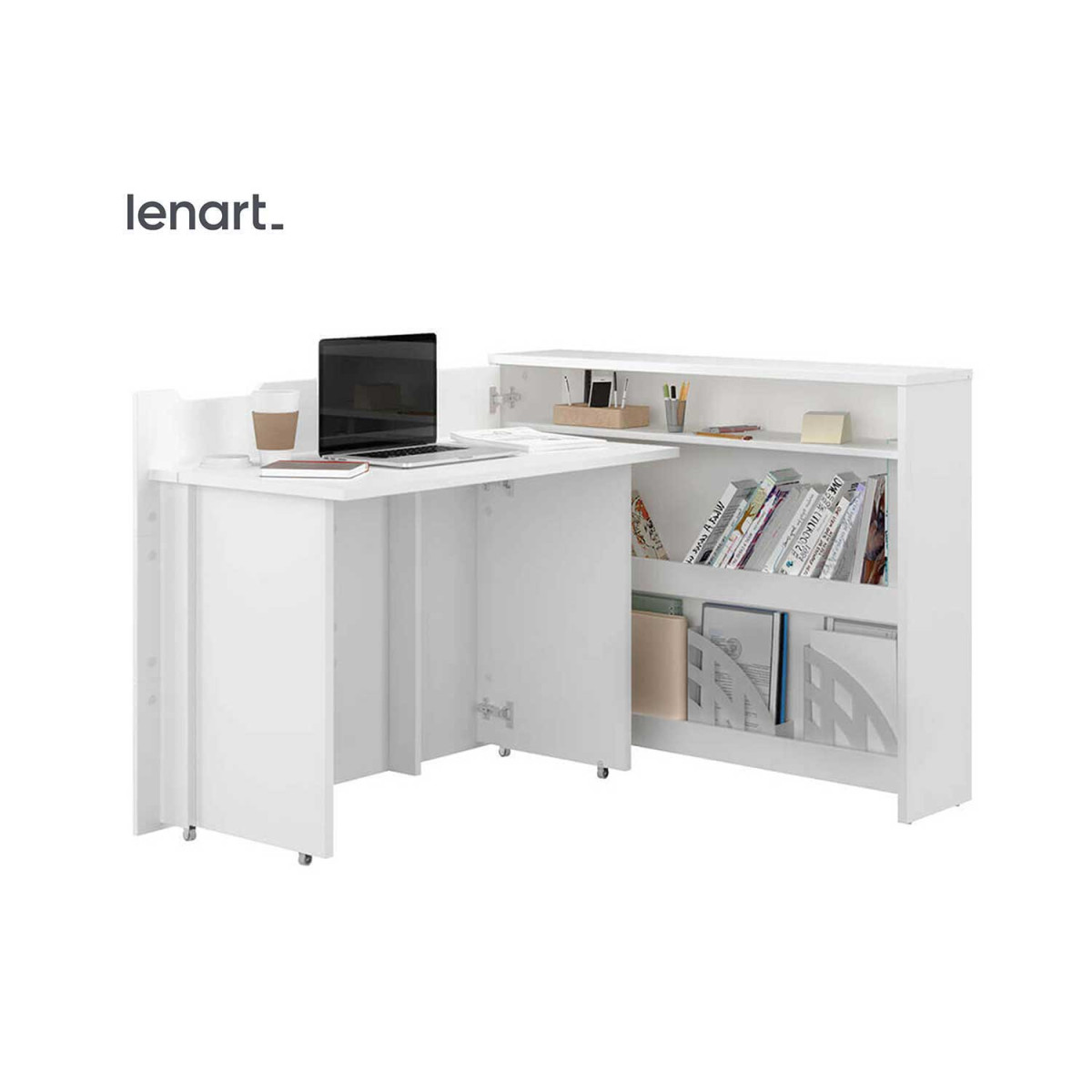 Bureau pliant blanc 115 cm Work Concept