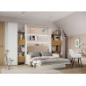 Bibliothèque moderne blanche et chêne artisan Bed Concept